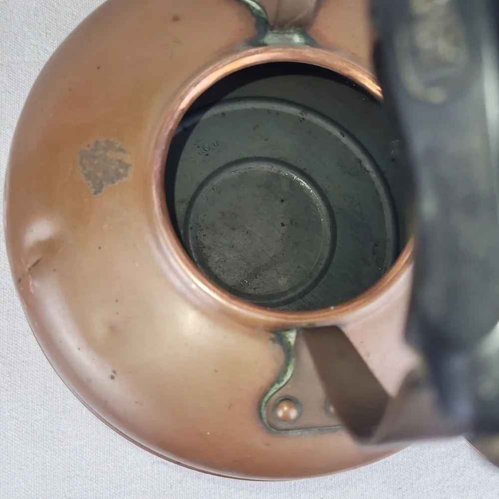 Vintage Linaglow Heatmaster Copper Rapid Boil Tea Kettle Vented Base